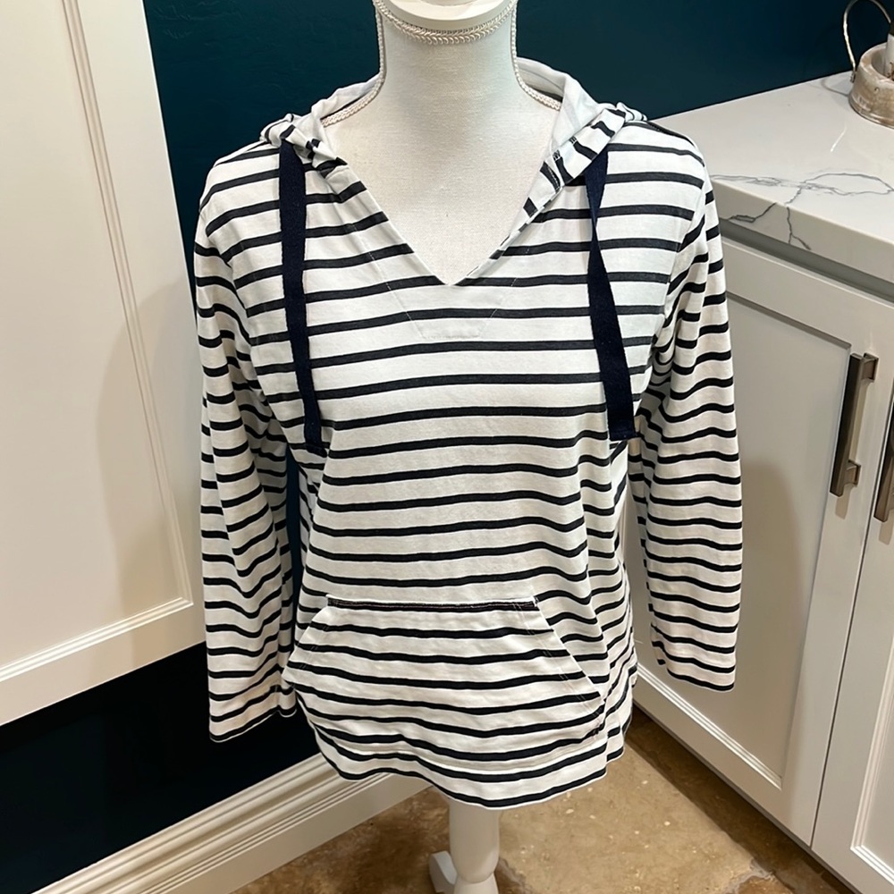 Workshop Republic Clothing blue and white striped pullover